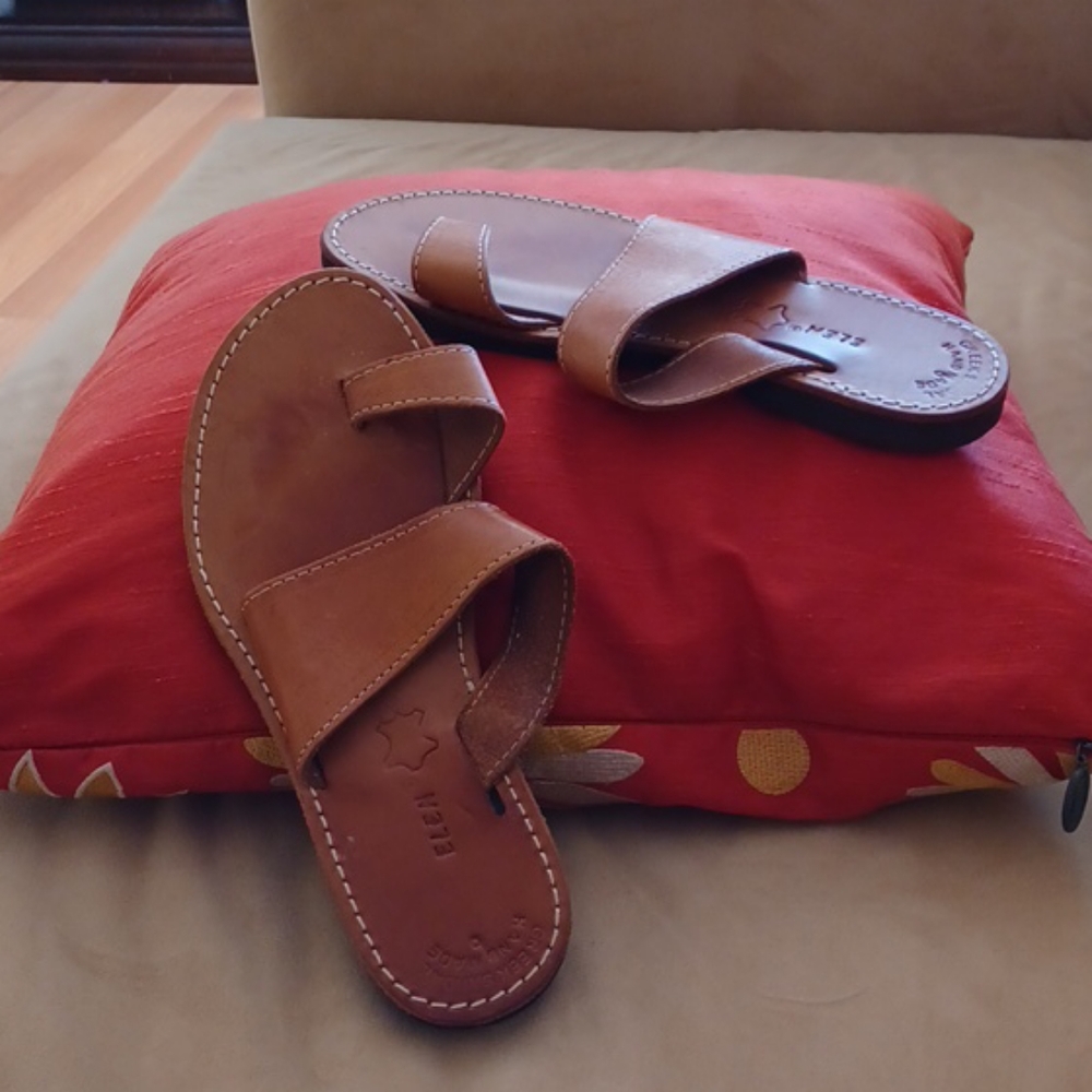 Elen Greek Sandals. Size 9 Hand made.